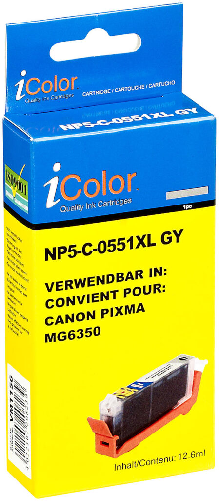 Patrone für CANON (ersetzt CLI-551GY XL), grau mit CHIP