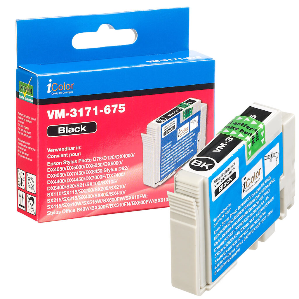 Patrone für Epson (ersetzt T0711), black, für z.B.: STYLUS DX 4050 Patrone für Epson (ersetzt T0711), black, für z.B.: STYLUS DX 4050
