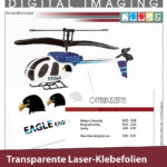 20 Klebefolien A4 für Laserdrucker transparent