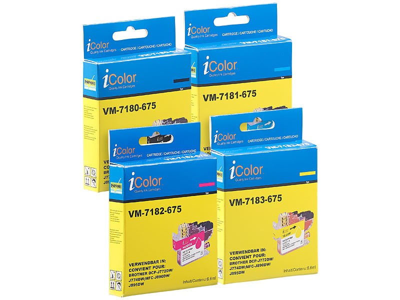 Tinten-Patronen ColorPack LC-3211 für Brother-Drucker, BK/C/M/Y Tinten-Patronen ColorPack LC-3211 für Brother-Drucker, BK/C/M/Y