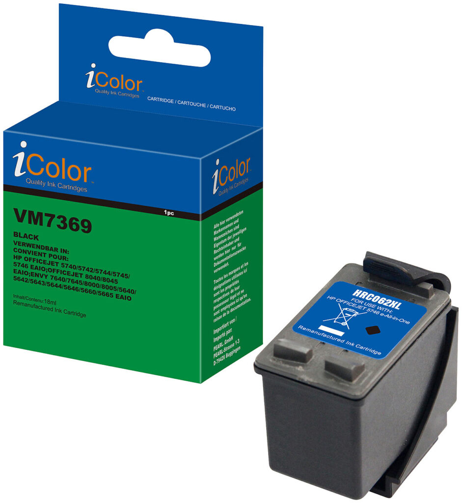 Tintenpatrone für HP, ersetzt HP C2P05AN, 62XL, black (schwarz) Tintenpatrone für HP, ersetzt HP C2P05AN, 62XL, black (schwarz)