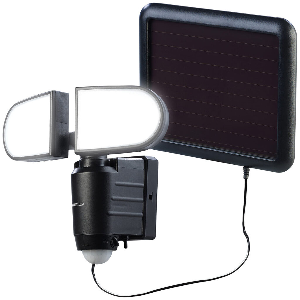 Duo-Solar-LED-Aussenstrahler mit PIR-Bewegungssensor, 1 W, 500 lm, IP44 Duo-Solar-LED-Aussenstrahler mit PIR-Bewegungssensor, 1 W, 500 lm, IP44