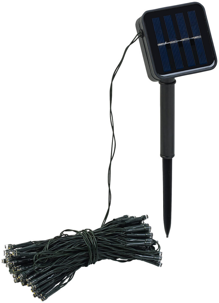 Solar-Lichterkette, 100 warmweisse LEDs, 8 Modi, 12 m, Dämmerungssensor Solar-Lichterkette, 100 warmweisse LEDs, 8 Modi, 12 m, Dämmerungssensor