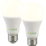 2er-Set LED-Lampen, Bewegungs-/ Lichtsensor, E27, 12 Watt, 1150 lm, warmweiss