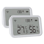 2er-Set 3in1-WLAN-Sensoren: Temperatur, Luftfeuchtigkeit & Helligkeit