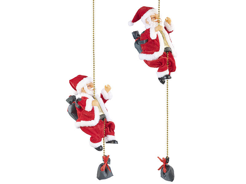 2er-Set Kletternder Weihnachtsmann „Santa Crawl“
