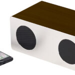 Stereo-Lautsprecher, Bluetooth, Holzgehäuse, Alu-Front, 20 W, 400 mAh