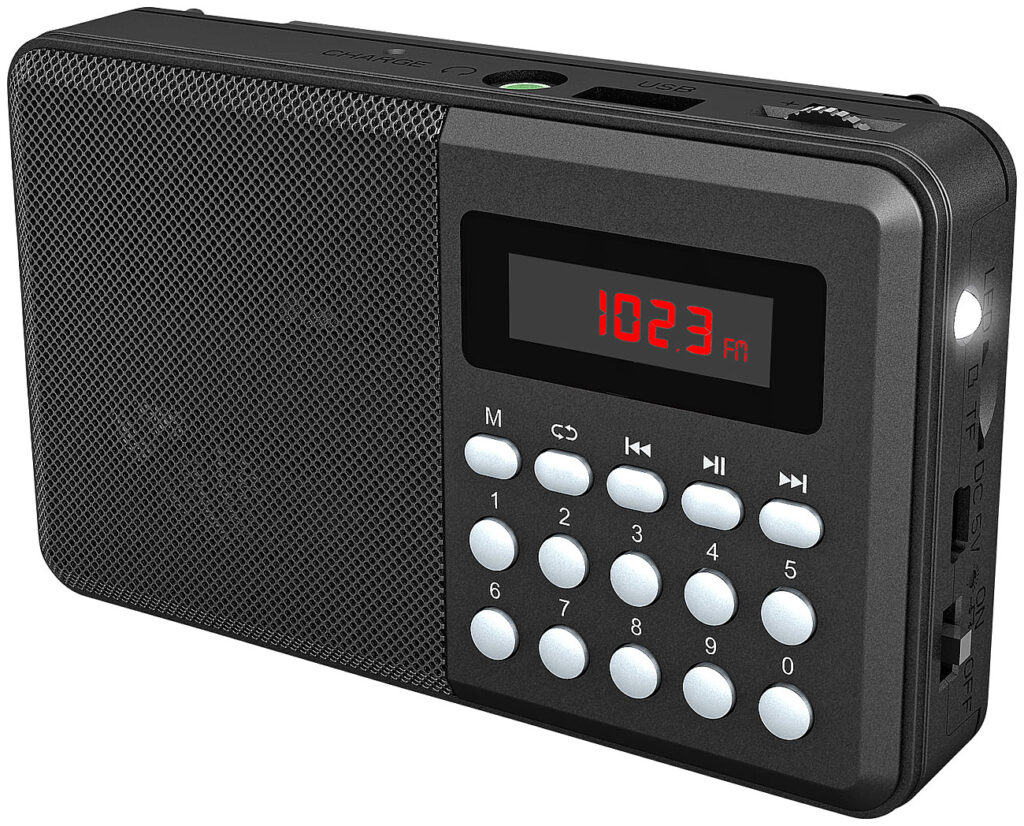 FM-Taschenradio, Bluetooth, MP3-Player, Display, USB, microSD & Akku FM-Taschenradio, Bluetooth, MP3-Player, Display, USB, microSD & Akku