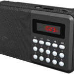 FM-Taschenradio, Bluetooth, MP3-Player, Display, USB, microSD & Akku