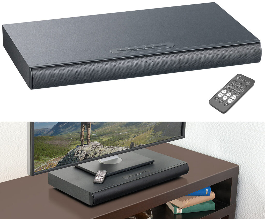 2.1-Soundbase mit integriertem Subwoofer, Bluetooth, Radio, 120 Watt 2.1-Soundbase mit integriertem Subwoofer, Bluetooth, Radio, 120 Watt