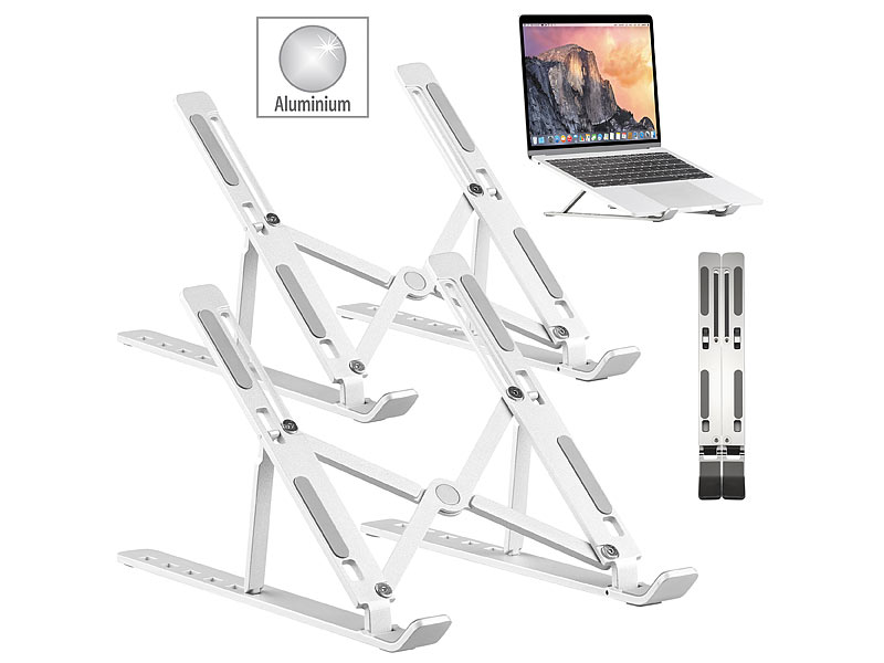 2er Pack Portabler Alu-Notebook-Ständer bis 39,5 cm (15,6″) 2er Pack Portabler Alu-Notebook-Ständer bis 39,5 cm (15,6″)