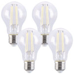 4er-Set LED-Filament-Lampen E27, 7 Watt, A60, 806 Lumen, 6000 K