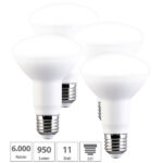 4er-Set LED-Lampen E27, 11 Watt, 950 Lumen, tageslichtweiss 6000 K