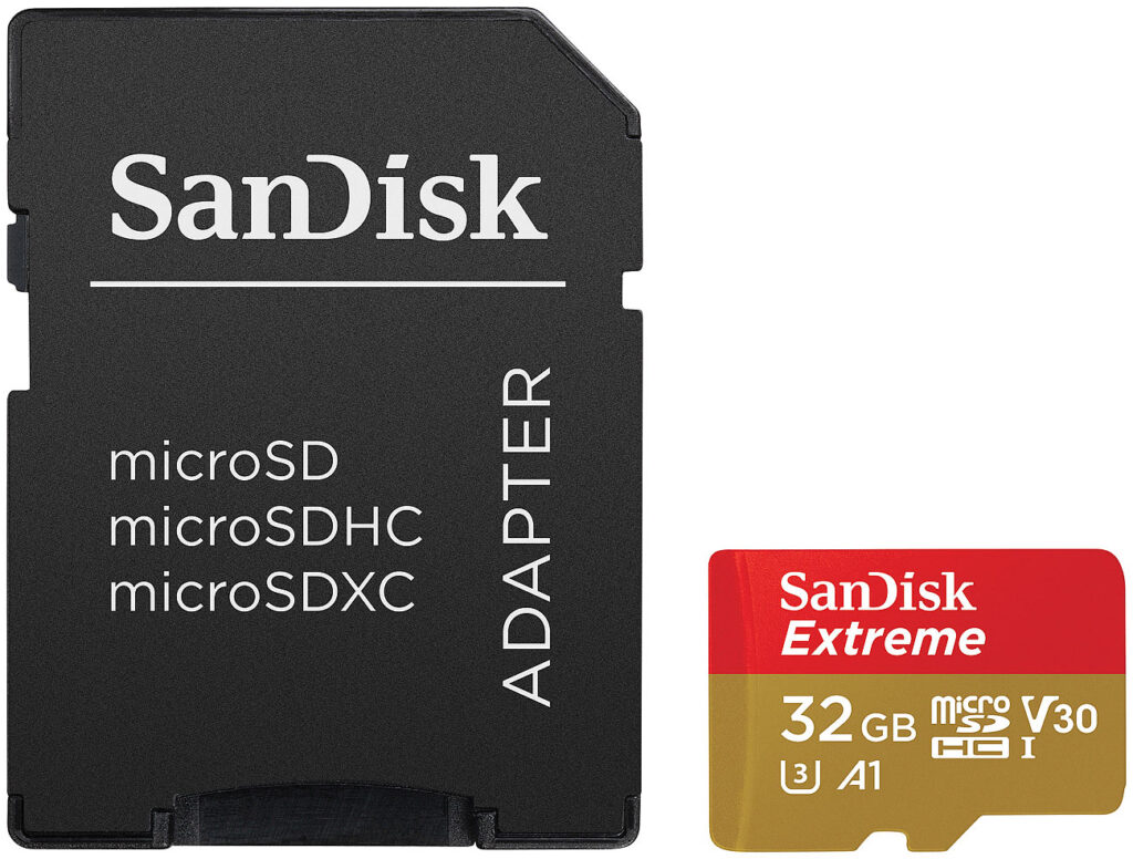 Extreme microSDHC Speicherkarte 32GB, 100MB/s, U3, V30, A1 Extreme microSDHC Speicherkarte 32GB, 100MB/s, U3, V30, A1