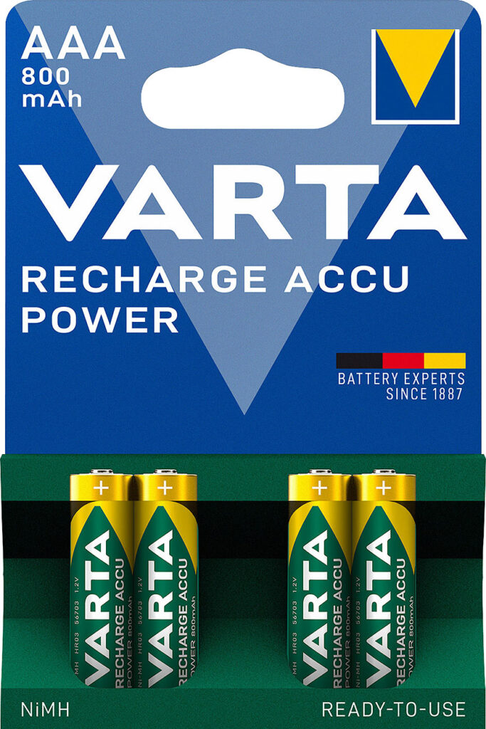 4er-Set NiMH-Akkus Typ AAA / Micro, 800 mAh