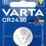 Lithium-Knopfzelle Typ CR2430, 3 Volt, 300 mAh