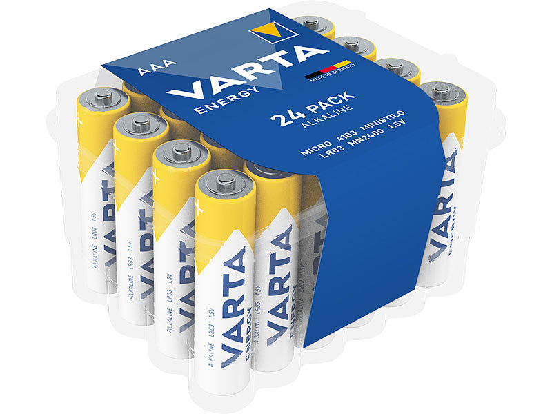Energy Alkaline-Batterien Typ AAA / Micro, 1,5 V, 24er-Set Energy Alkaline-Batterien Typ AAA / Micro, 1,5 V, 24er-Set