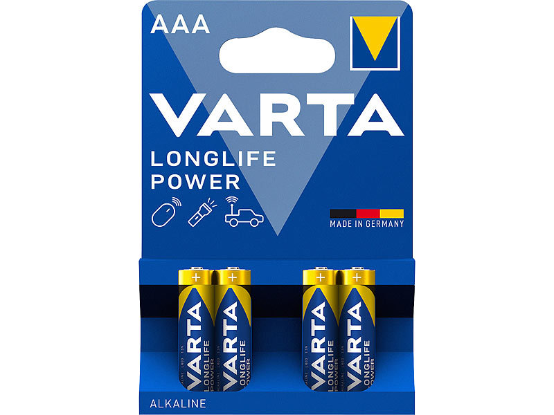 Longlife Power Alkaline-Batterie, Typ AAA/Micro/LR03, 1,5 V, 4er-Set Longlife Power Alkaline-Batterie, Typ AAA/Micro/LR03, 1,5 V, 4er-Set