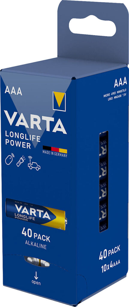 Longlife Power Alkaline-Batterie, Typ AAA/Micro/LR03, 1,5 V, 40er-Set Longlife Power Alkaline-Batterie, Typ AAA/Micro/LR03, 1,5 V, 40er-Set