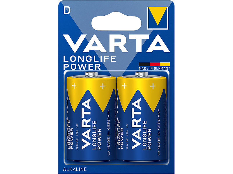 Longlife Power Alkaline-Batterie, Typ Mono / D / LR20, 1,5 V, 2er-Set Longlife Power Alkaline-Batterie, Typ Mono / D / LR20, 1,5 V, 2er-Set
