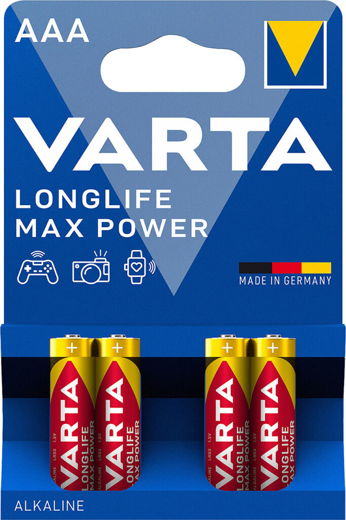 Longlife Max Power Batterie, Typ AAA / Micro / LR03, 1,5 V, 4er-Set Longlife Max Power Batterie, Typ AAA / Micro / LR03, 1,5 V, 4er-Set