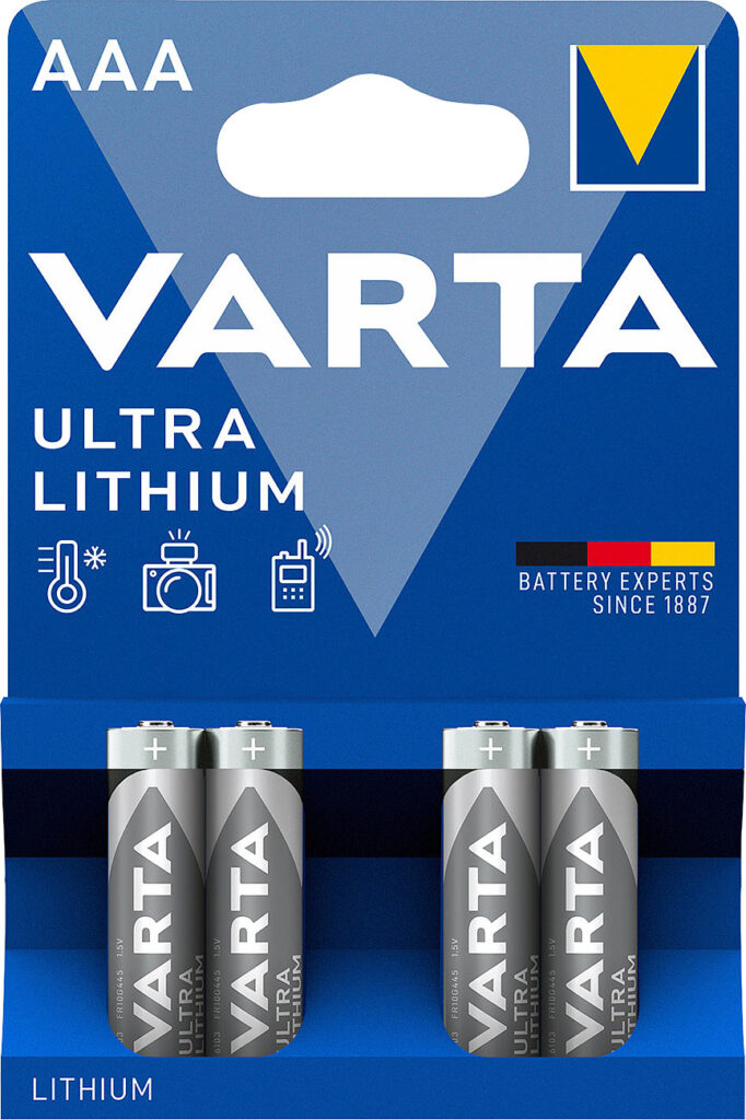 Ultra Lithium-Batterie, Typ AAA / Micro / FR03, 1,5 Volt, 4er-Set Ultra Lithium-Batterie, Typ AAA / Micro / FR03, 1,5 Volt, 4er-Set