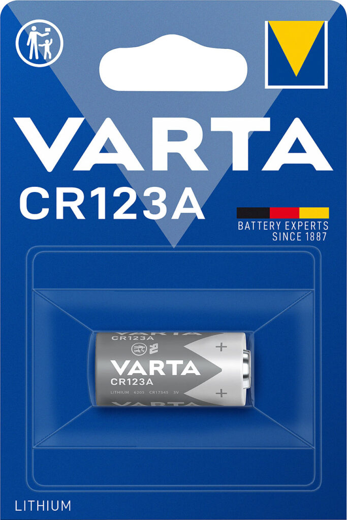 Photo Lithium-Batterie, CR123A, 1.430 mAh, 3 Volt