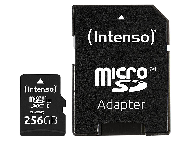 microSDXC-Speicherkarte UHS-IPremium 256 GB, bis 40 MB/s, Class 10/U1 microSDXC-Speicherkarte UHS-IPremium 256 GB, bis 40 MB/s, Class 10/U1