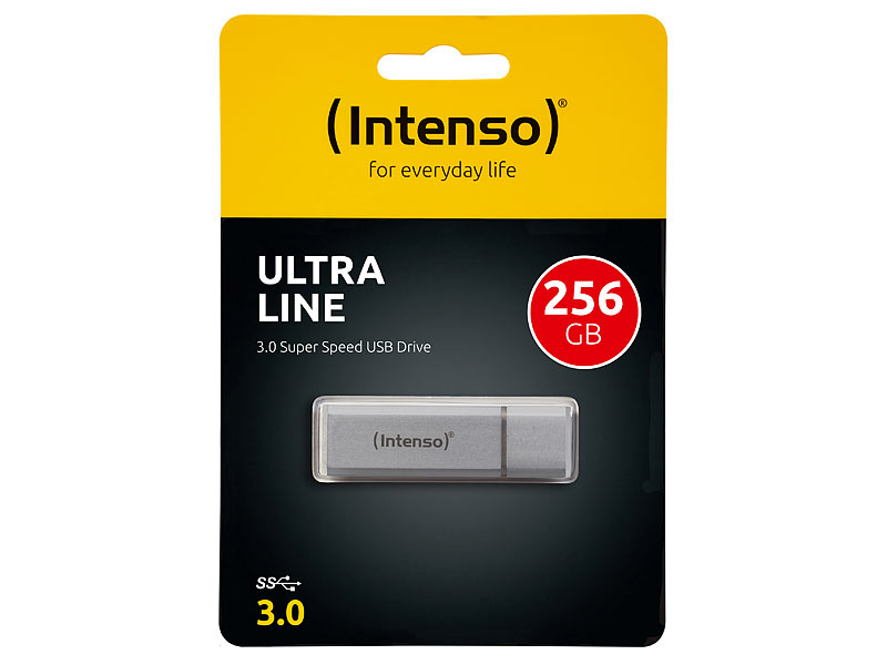 Ultra Line USB-3.0-Speicherstick mit 256 GB, silber Ultra Line USB-3.0-Speicherstick mit 256 GB, silber