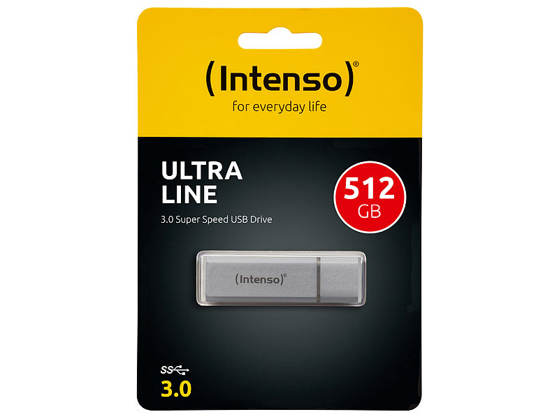 Ultra Line USB-3.0-Speicherstick mit 512 GB, silber Ultra Line USB-3.0-Speicherstick mit 512 GB, silber