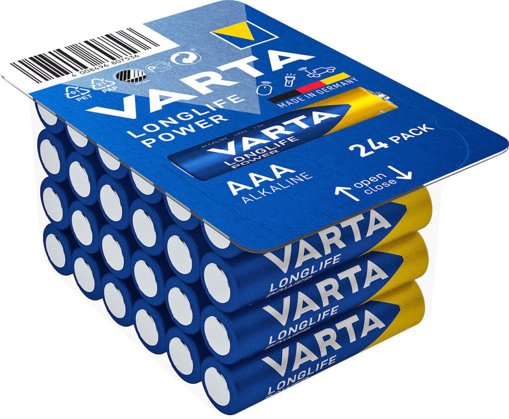 Longlife Power Alkaline-Batterien Typ AAA / Micro, 1,5 Volt, 24er-Pack Longlife Power Alkaline-Batterien Typ AAA / Micro, 1,5 Volt, 24er-Pack