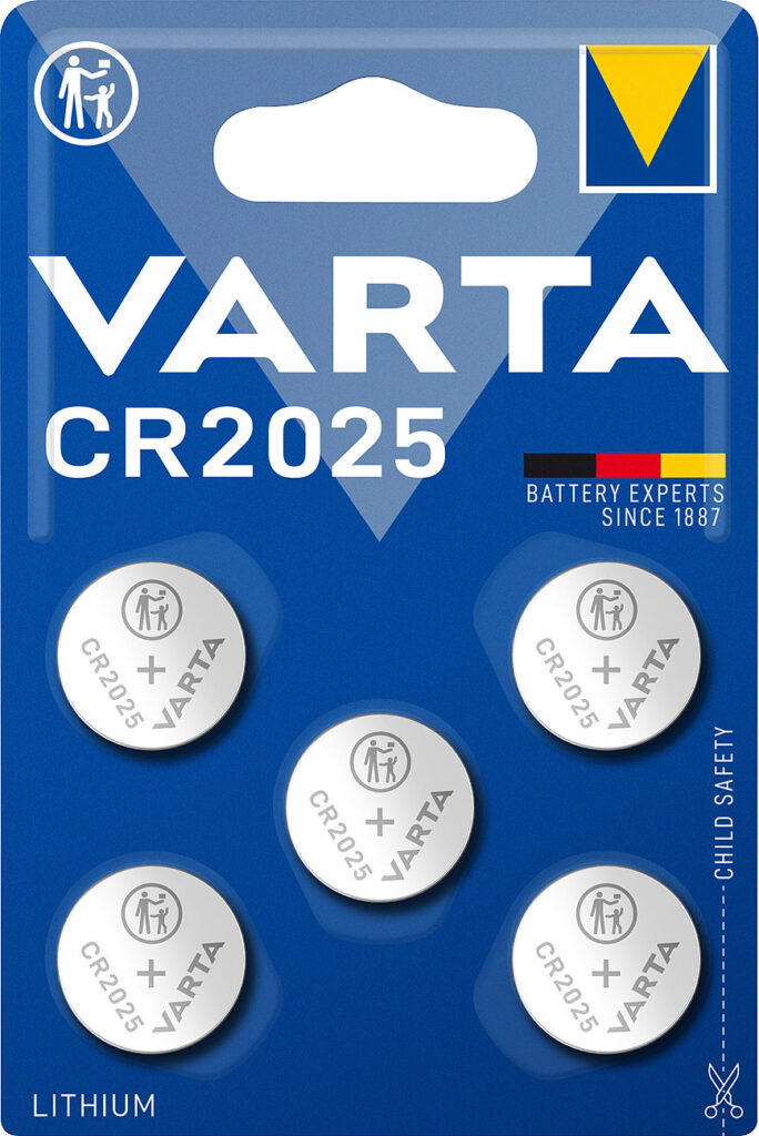 Electronics Lithium Knopfzelle, CR2025, 3 Volt, 160 mAh (5er-Pack) Electronics Lithium Knopfzelle, CR2025, 3 Volt, 160 mAh (5er-Pack)