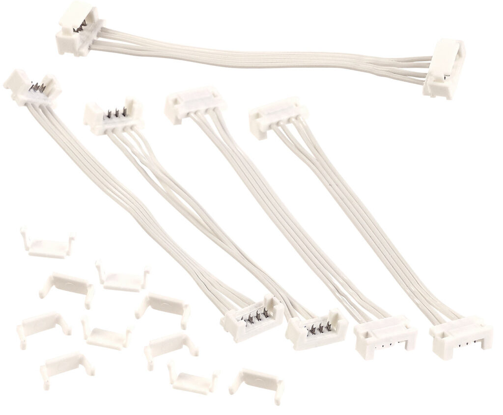 5er-Set Verbindungs-Kabel für LED-Streifen der Serie LAK, LAT und LAM 5er-Set Verbindungs-Kabel für LED-Streifen der Serie LAK, LAT und LAM