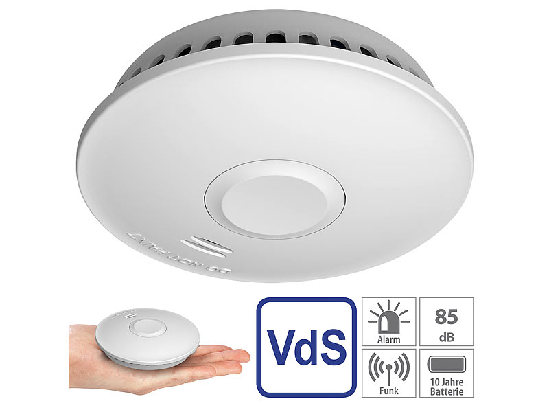 Vernetzbarer Funk-Rauchmelder RWM-700.vds, 85 dB, VdS-zertifiziert Vernetzbarer Funk-Rauchmelder RWM-700.vds, 85 dB, VdS-zertifiziert