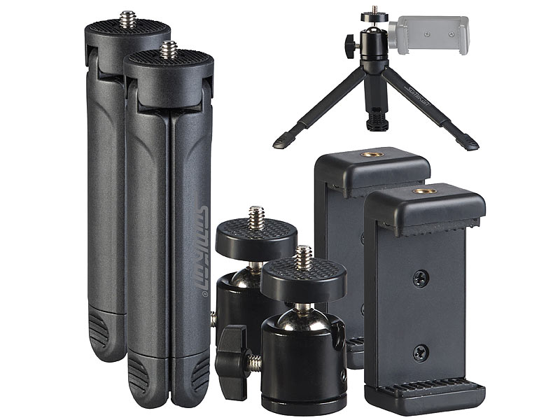 2er-Set Smartphone Stativ mit drehbare Smartphone Halterung 2er-Set Smartphone Stativ mit drehbare Smartphone Halterung