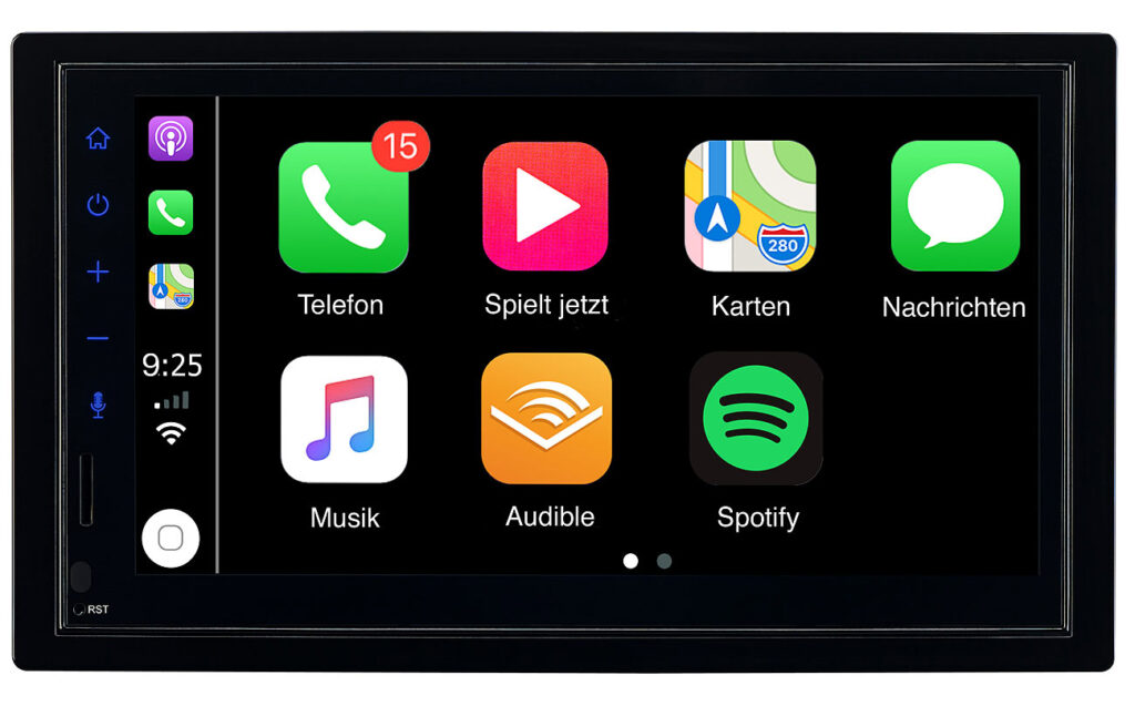 2-DIN-Autoradio mit Apple CarPlay, DAB+, Freisprecher, 17,1-cm-Display 2-DIN-Autoradio mit Apple CarPlay, DAB+, Freisprecher, 17,1-cm-Display