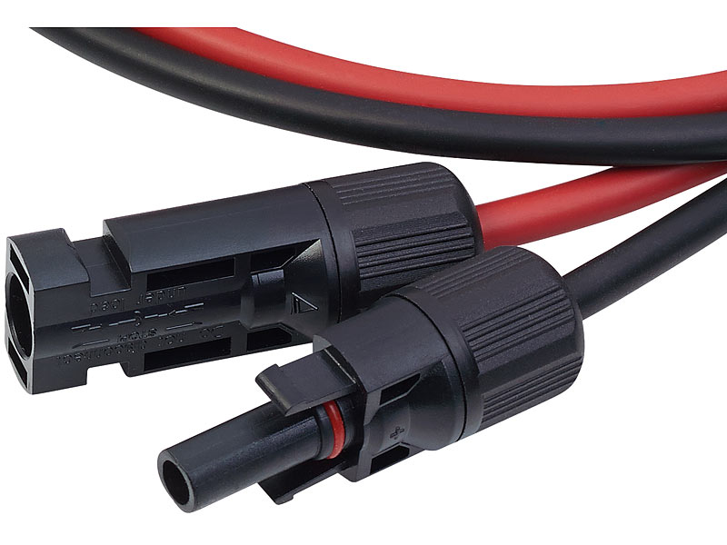 Solarmodul-Verbindungskabel, 4 mm² Leistungsquerschnitt, 1m Solarmodul-Verbindungskabel, 4 mm² Leistungsquerschnitt, 1m