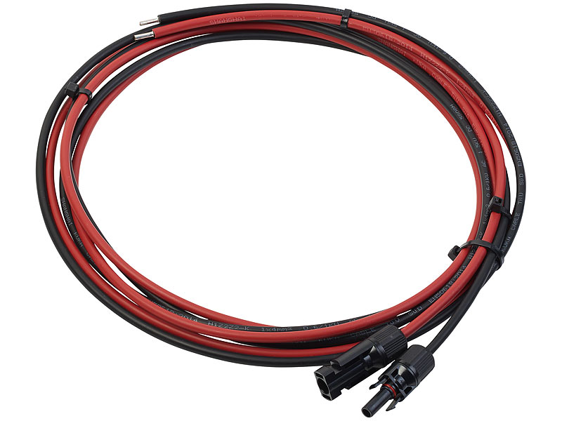 Solarmodul-Verbindungskabel, 4mm² Leistungsquerschnitt, 3 m Solarmodul-Verbindungskabel, 4mm² Leistungsquerschnitt, 3 m