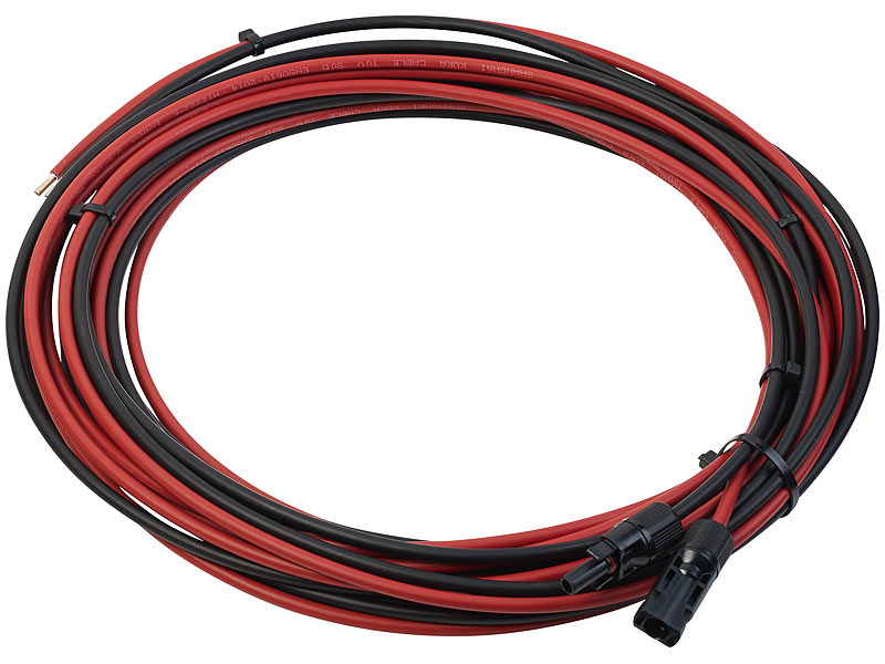 Solarmodul-Verbindungskabel, 4mm² Leistungsquerschnitt, 10 m Solarmodul-Verbindungskabel, 4mm² Leistungsquerschnitt, 10 m