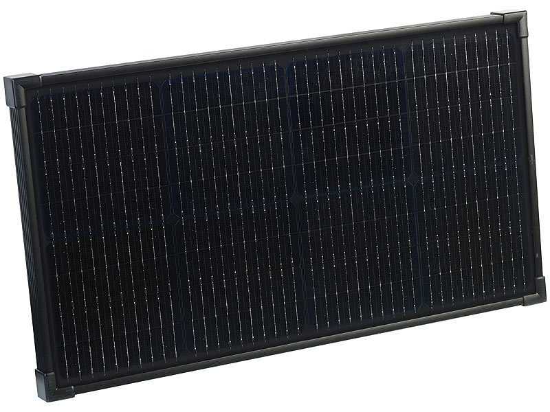 Mobiles Solarpanel mit monokristallinen M10 Zellen, MC4-komp., 60 Watt, schwarz Mobiles Solarpanel mit monokristallinen M10 Zellen, MC4-komp., 60 Watt, schwarz