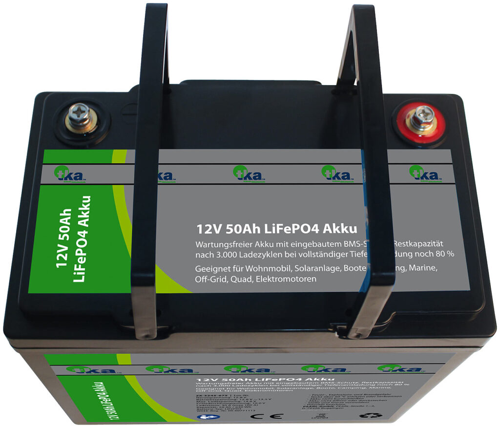 LiFePO4-Akku, 12 V, 50 Ah / 640 Wh, BMS, für Solaranlagen u.v.m., 5 kg LiFePO4-Akku, 12 V, 50 Ah / 640 Wh, BMS, für Solaranlagen u.v.m., 5 kg