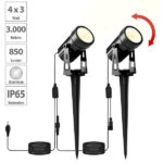 2tlg.-Erweiterungs-Set für Aluminium-Gartenspots, 425 Lumen, 6 Watt
