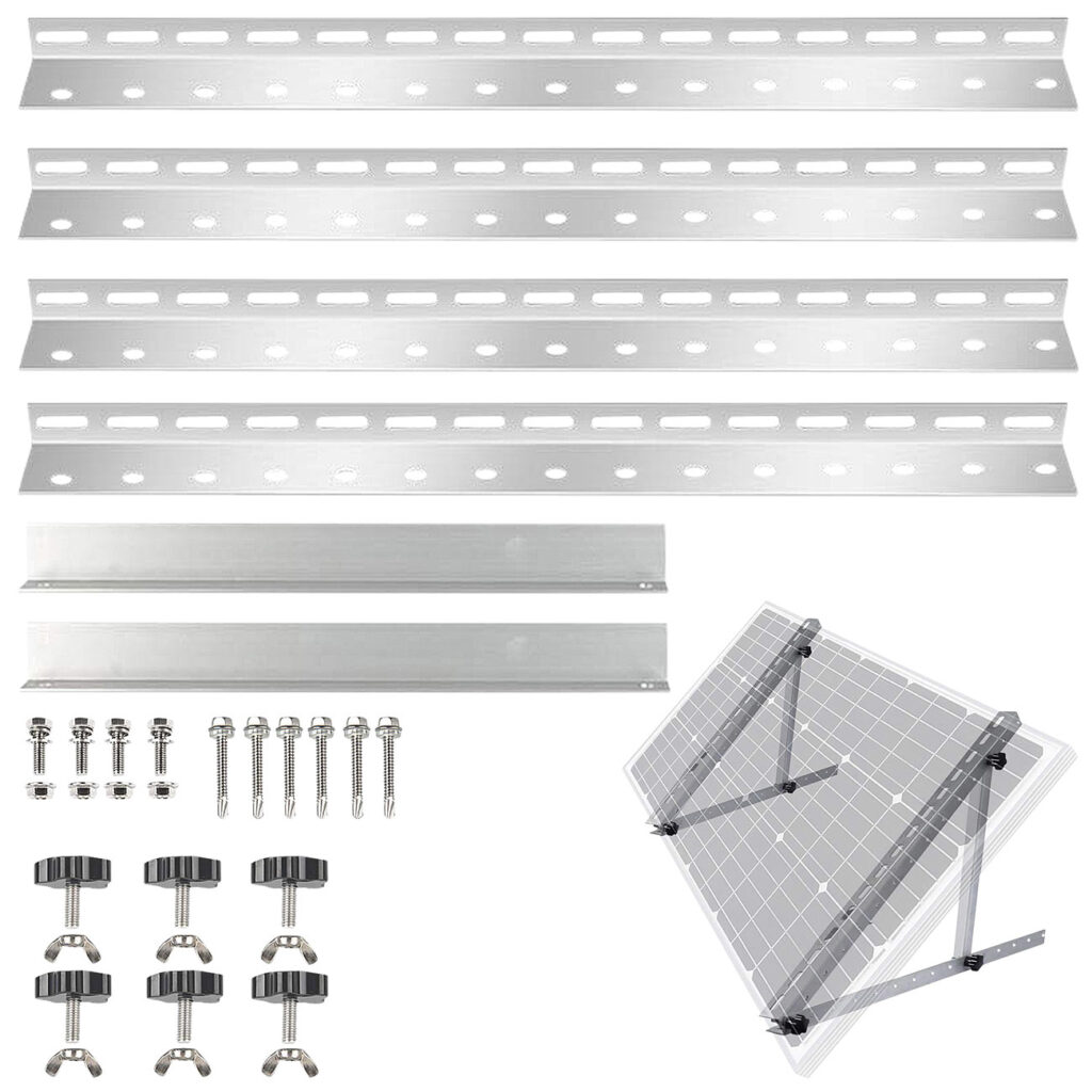 Verstellbare Aluminium-Solarpanel-Halterung mit 28″ / 71 cm, 150 Watt Verstellbare Aluminium-Solarpanel-Halterung mit 28″ / 71 cm, 150 Watt