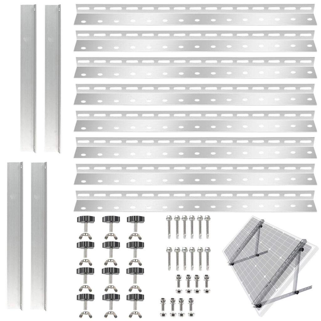 2er-Set Verstellbare Aluminium-Solarpanel-Halterung 28″ / 71 cm 2er-Set Verstellbare Aluminium-Solarpanel-Halterung 28″ / 71 cm