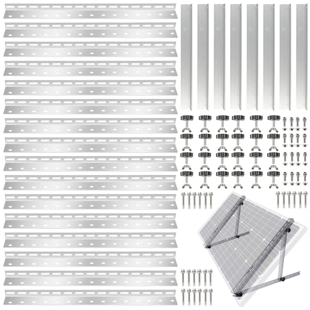 4er-Set Verstellbare Aluminium-Solarpanel-Halterung 28″ / 71 cm 4er-Set Verstellbare Aluminium-Solarpanel-Halterung 28″ / 71 cm