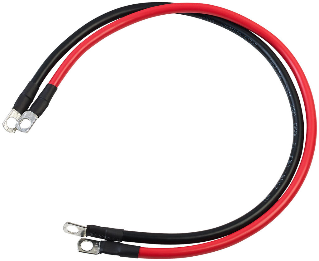2er-Set Batteriekabel mit Ringösen, je 50 cm, 16 mm², rot & schwarz 2er-Set Batteriekabel mit Ringösen, je 50 cm, 16 mm², rot & schwarz