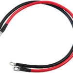 2er-Set Batteriekabel mit Ringösen, je 50 cm, 16 mm², rot & schwarz