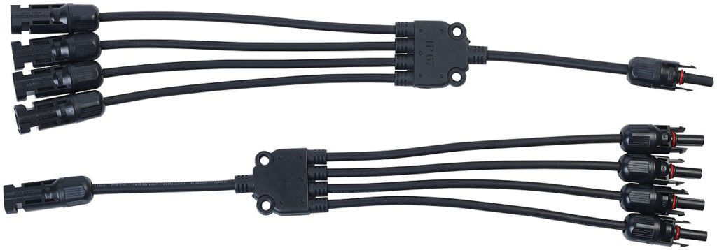 2er-Set Y-Stecker-Adapter mit Kabel für Solarkabel, MC4-kompatibel