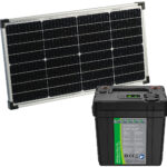LiFePO4-Akku mit 60-Watt-Solarpanel, 12 V, 60 Ah / 768 Wh, DC + USB