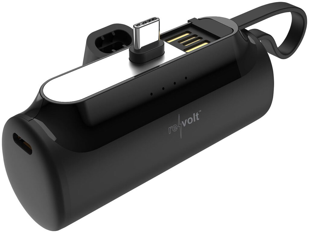 Mini-Powerbank mit USB-C-Stecker & USB-C-Buchse, 4.500 mAh, PD 20 Watt Mini-Powerbank mit USB-C-Stecker & USB-C-Buchse, 4.500 mAh, PD 20 Watt